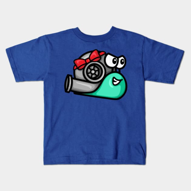 Turbo Snail - Gift Wrapped (Mint) Kids T-Shirt by hoddynoddy